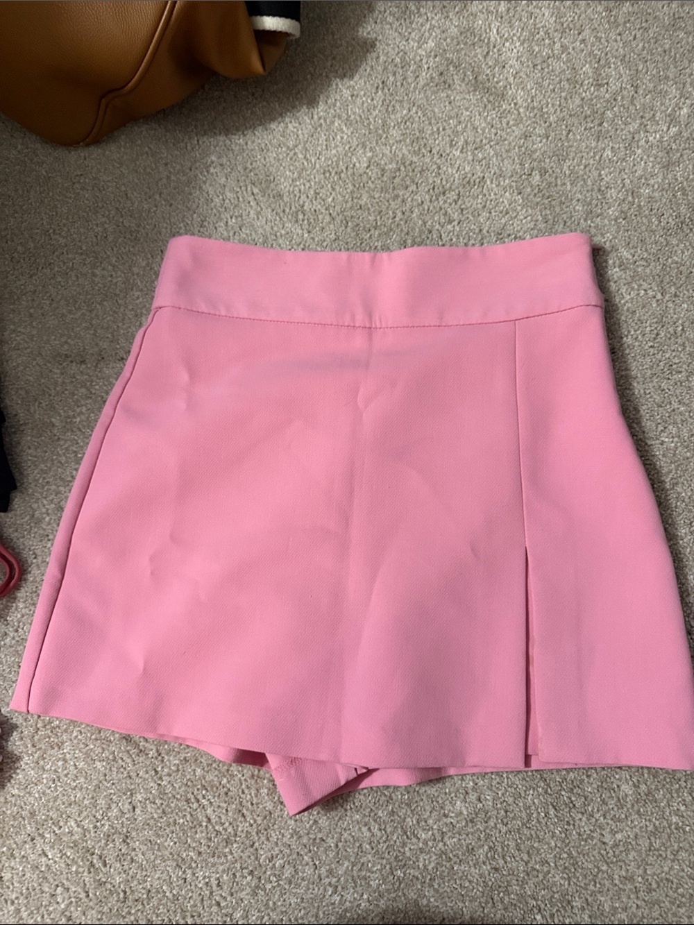 Zara Pink Skort - Clean A-Line Mini